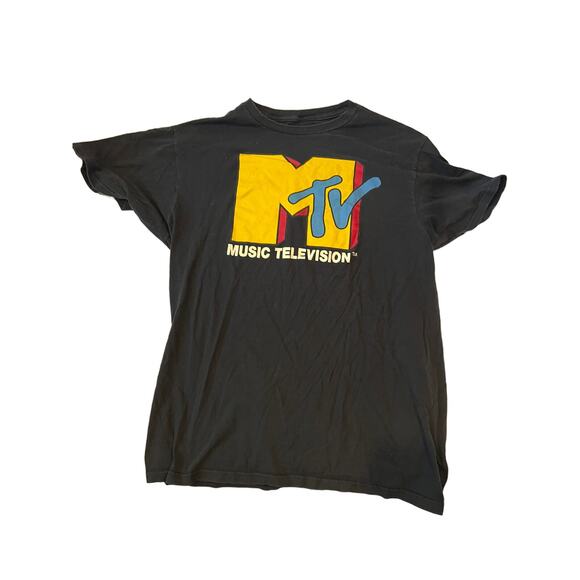 MTV Black T-Shirt Mens L - Picture 1 of 3